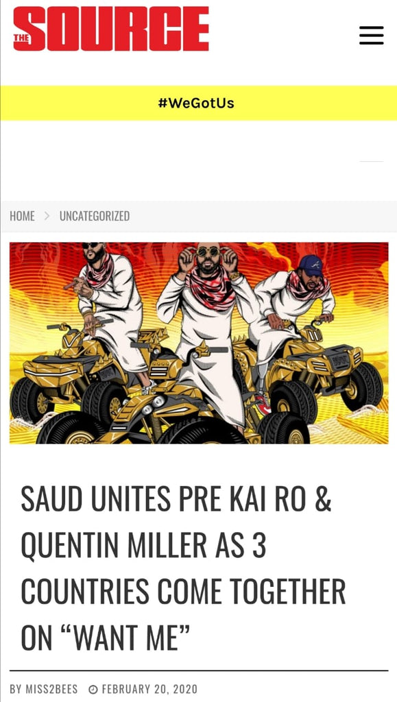 SAUD UNITES PRE KAI RO & QUENTIN MILLER AS 3 COUNTRIES COME TOGETHER ON “WANT ME”